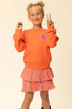 Wehkamp LOOXS little sweater met backprint koraalrood aanbieding