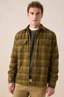 Wehkamp Sissy-Boy geruit overshirt met wol donkergroen aanbieding