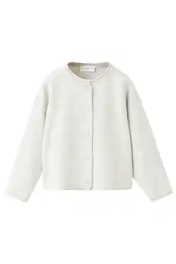 Wehkamp Mango Kids gebreid vest grijs aanbieding