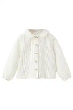 Wehkamp Mango Kids gestreepte blouse ecru aanbieding
