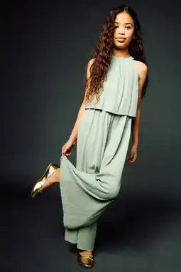 Wehkamp Mango Kids jumpsuit groen aanbieding