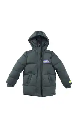 Wehkamp Z8 kids gewatteerde winterjas Stef grijsgroen aanbieding