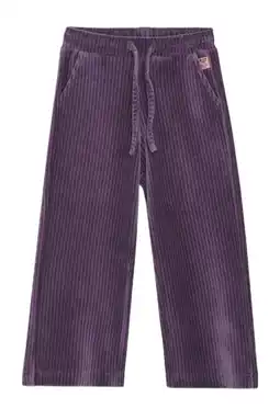Wehkamp Noppies kids corduroy wide leg casual broek paars aanbieding