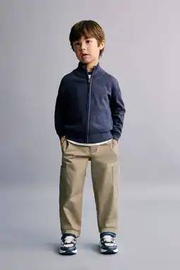 Wehkamp Mango Kids gebreid vest donkerblauw aanbieding