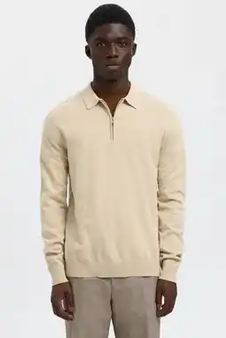 Wehkamp Selected trui fijn gebreid beige aanbieding