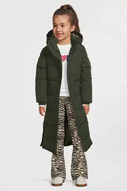 Wehkamp Anytime long padded jas groen aanbieding