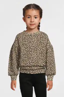 Wehkamp Me & My Monkey sweater met panterprint bruin aanbieding