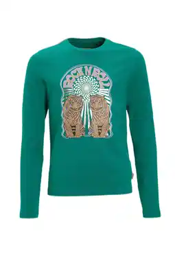 Wehkamp Orange Stars Longsleeve met printopdruk petrol aanbieding