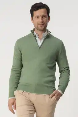 Wehkamp Campbell pullover fijn gebreid groen aanbieding