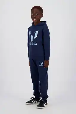Wehkamp Messi hoodie + joggingbroek donkerblauw aanbieding