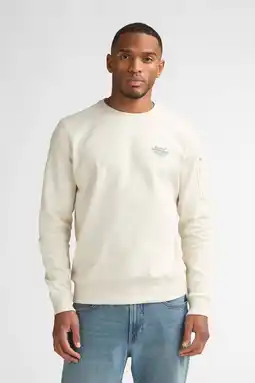 Wehkamp Petrol Industries sweater met textuur wit aanbieding