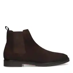 Wehkamp Manfield suède chelsea boots donkerbruin aanbieding