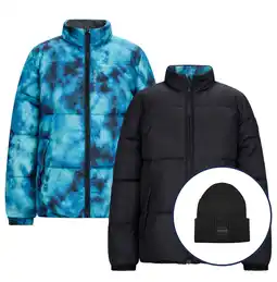 Wehkamp Retour Jeans reversible jas zwart/blauw + muts aanbieding