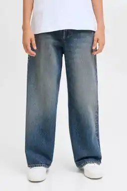 Wehkamp JACK & JONES JUNIOR highwaist wide leg jeans medium blue denim aanbieding