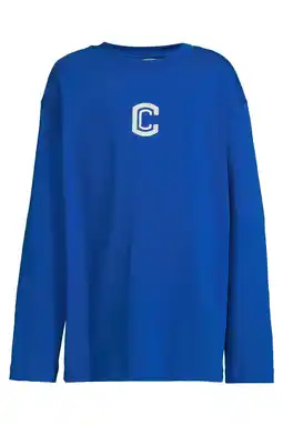 Wehkamp Coolcat longsleeve met printopdruk Lars blauw aanbieding