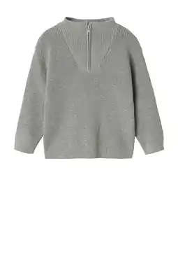 Wehkamp NAME IT MINI trui grijs melange gebreid aanbieding