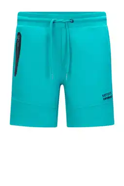 Wehkamp Retour Performance regular sweatshort turquoise aanbieding