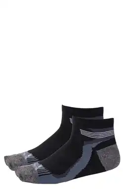 Wehkamp Rucanor sportsokken Running Socks Low (set van 2) zwart/grijs aanbieding