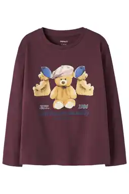 Wehkamp NAME IT KIDS longsleeve donkerrood aanbieding