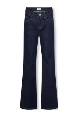 Wehkamp KIDS ONLY GIRL highwaist flared jeans dark blue denim aanbieding