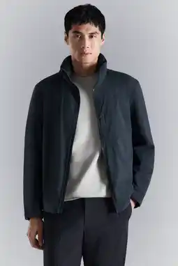 Wehkamp Mango Man gewatteerde jas donkerblauw aanbieding