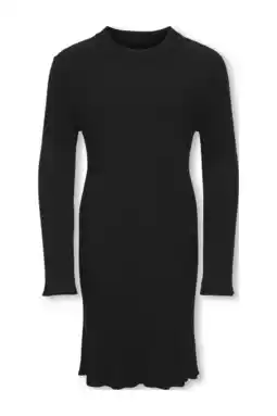 Wehkamp KIDS ONLY GIRL jurk rib gebreid zwart aanbieding