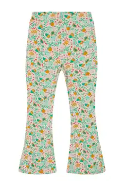 Wehkamp Noppies kids flared legging groen/oranje aanbieding