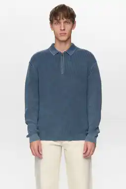 Wehkamp Anerkjendt trui grof gebreid blauw aanbieding