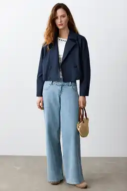 Wehkamp MANGO TEEN wide leg jeans light blue denim aanbieding