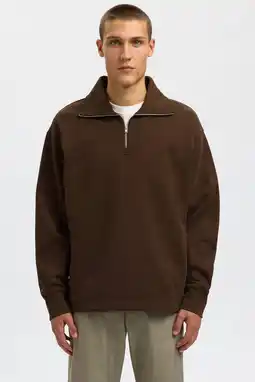 Wehkamp Selected sweater bruin aanbieding
