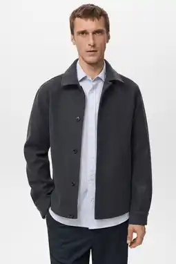 Wehkamp Mango Man overshirt grijs aanbieding