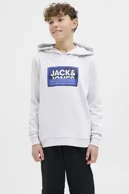 Wehkamp JACK & JONES JUNIOR hoodie wit melange aanbieding