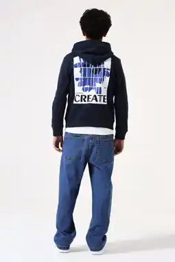 Wehkamp Garcia hoodie met backprint donkerblauw aanbieding