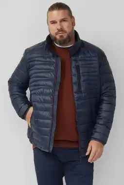 Wehkamp s.Oliver Big Size gewatteerde jas donkerblauw aanbieding