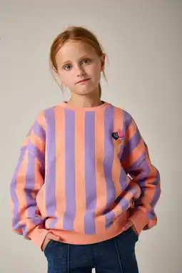 Wehkamp Tumble 'n Dry gestreepte sweater zalm aanbieding