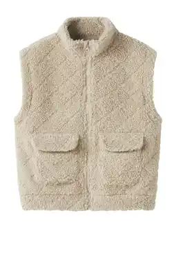 Wehkamp NAME IT KIDS teddy gilet beige aanbieding