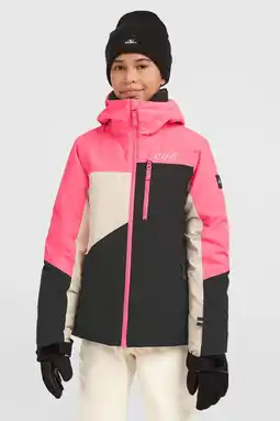 Wehkamp O'Neill ski-jas FWC'Cruz Triple zwart/roze/ecru aanbieding
