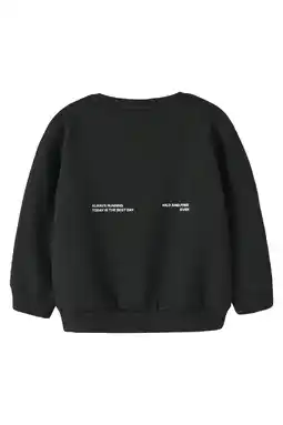 Wehkamp NAME IT MINI sweater met backprint zwart aanbieding