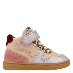 Wehkamp Develab First Step Mid Cut leren sneakers roze aanbieding