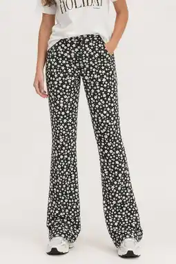 Wehkamp Cars flared broek zwart aanbieding