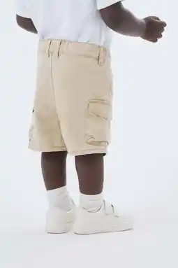 Wehkamp NAME IT MINI loose fit cargo short NMMBEN beige aanbieding