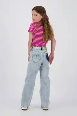 Wehkamp Vingino wide leg jeans light blue denim aanbieding