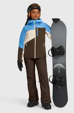 Wehkamp O'Neill ski-jas FWC'Cruz Triple blauw/bruin/ecru aanbieding