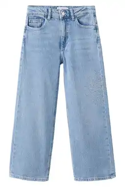 Wehkamp Mango Kids highwaist barrel jeans light blue denim aanbieding