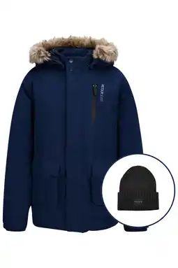 Wehkamp Retour Jeans parka donkerblauw + muts aanbieding