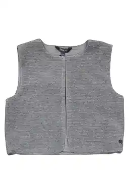 Wehkamp Quapi gilet grijs melange rib gebreid aanbieding