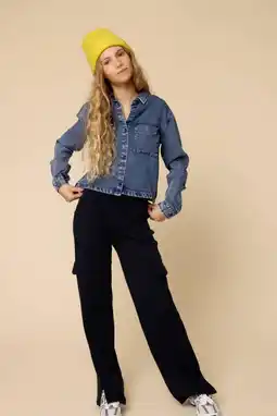 Wehkamp LOOXS 10sixteen cargobroek donkerblauw aanbieding