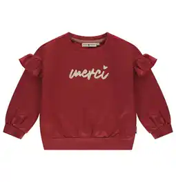 Wehkamp Stains&Stories sweater rood met glitter aanbieding