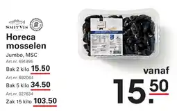 Sligro Horeca mosselen aanbieding