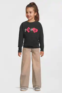Wehkamp Coolcat longsleeve met printopdruk Noor donkergrijs aanbieding